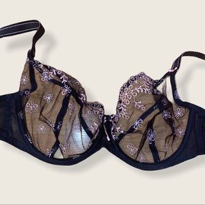beautiful mesh flower bra (34G)